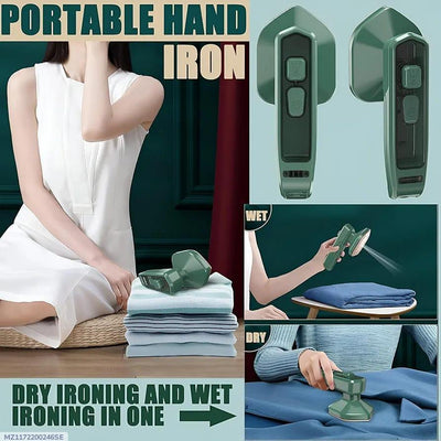 Portable Hand Iron Green Dry Wet Ironing ABS Plastic image 1 PanguDeals Pakistan