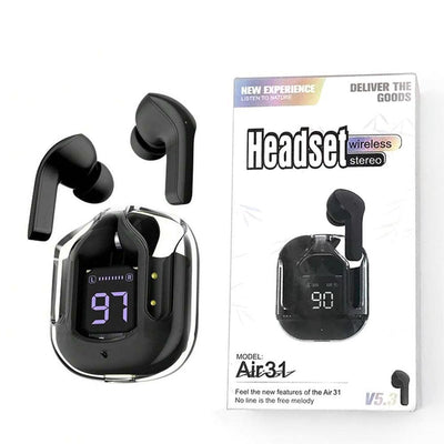 Black Noise-Cancelling Earbuds Air34 with Fast Charge image 1 PanguDeals Pakistan