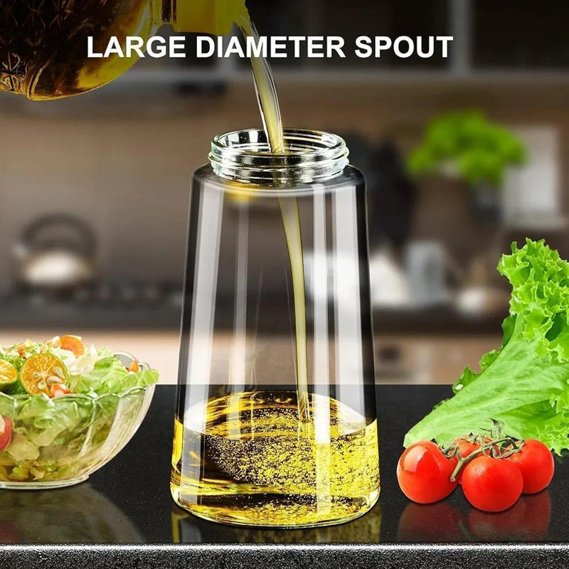 Transparent Glass Oil Bottle with Large Spout for Pakistani Kitchens image 1 PanguDeals Pakistan