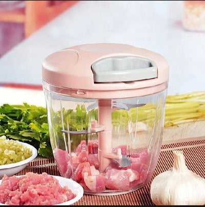 Hand Pulled Meat & Veg Chopper, Plastic, Multicolor image 1 PanguDeals Pakistan