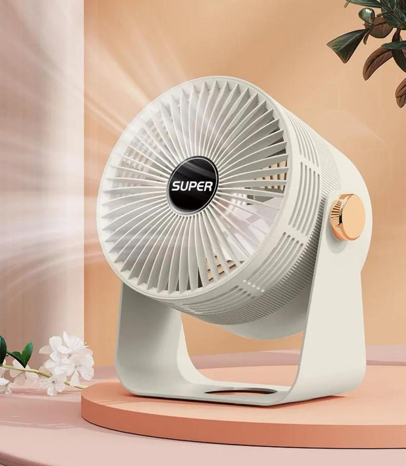 Mini Portable Off-White ABS Fan for Home Office Travel image 1 PanguDeals Pakistan