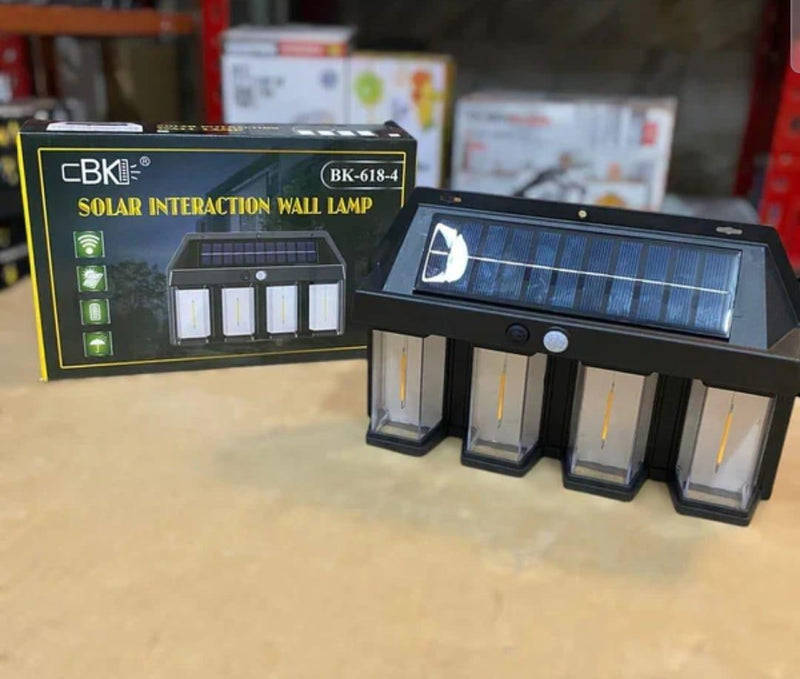 Solar Wall Lamp Motion Sensor Black ABS Outdoor image 1 PanguDeals Pakistan