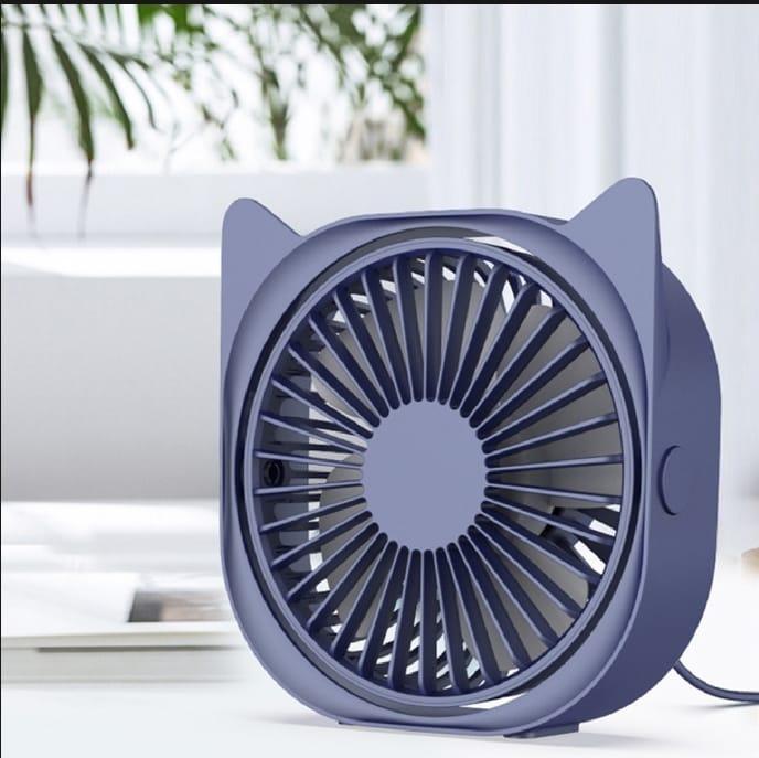 Mini Cat Ear Fan Blue USB Rechargeable image 1 PanguDeals Pakistan