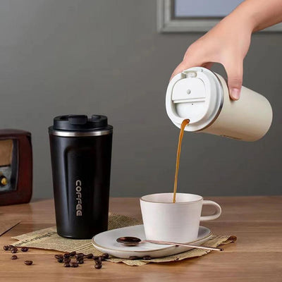 Insulated Travel Mug Stainless Steel Hot Coffee Leak Proof image 1 PanguDeals Pakistan