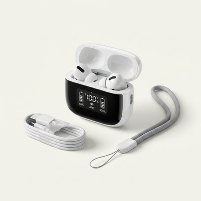 Air A9 Pro Digital Display Wireless Earbuds – ANC / ENC Touch Screen Earbuds