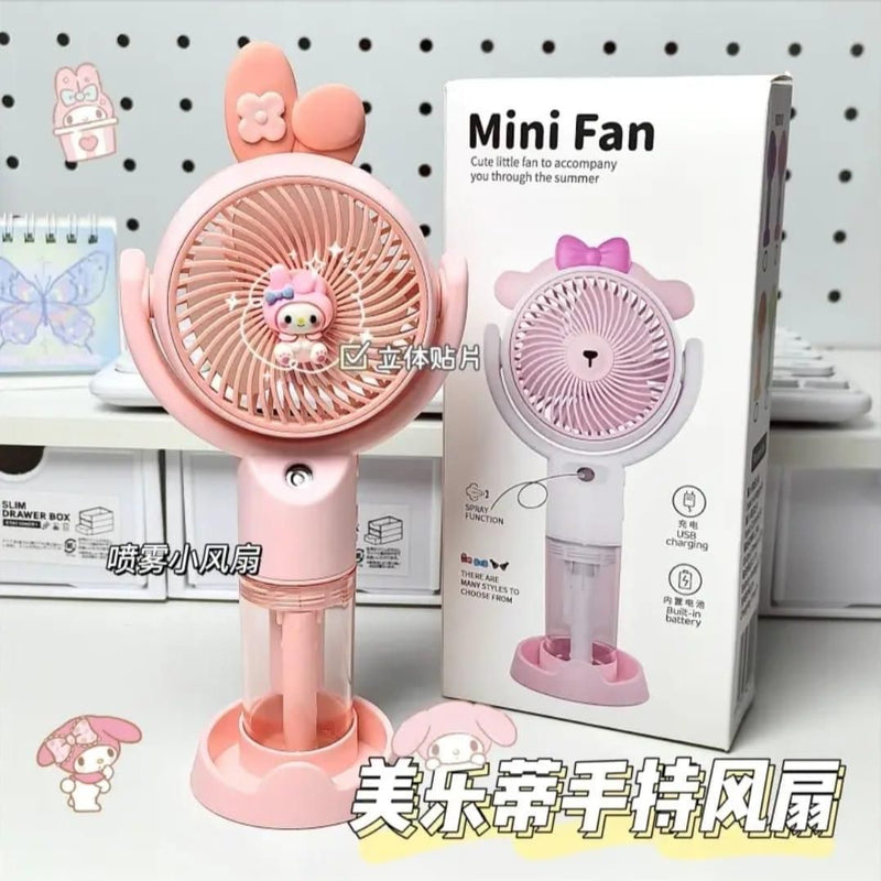 Portable Rechargeable Fan Pink Sanrio Character Design image 1 PanguDeals Pakistan