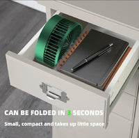 Portable Rechargeable Green Fan for Home Office Travel image 3 PanguDeals Pakistan