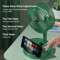 Portable Rechargeable Green Fan for Home Office Travel image 5 PanguDeals Pakistan