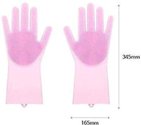 Blue Silicone Dish Washing Gloves Reusable Non-Slip image 2 PanguDeals Pakistan