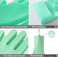 Blue Silicone Dish Washing Gloves Reusable Non-Slip image 3 PanguDeals Pakistan