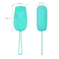 Turquoise Silicone Baby Bath Brush for Kids image 3 PanguDeals Pakistan
