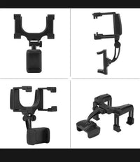 Car Phone Holder 360° Rotation Black ABS image 4 PanguDeals Pakistan