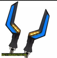 Motorcycle Turn Signals Blue Yellow ABS Durable image 5 PanguDeals Pakistan