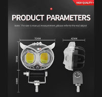 Owl Shape LED Fog Lights 2 Pcs Multi Color Waterproof image 4 PanguDeals Pakistan
