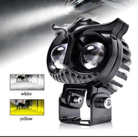 Owl Shaped Fog Light 40W Flashing Dual Yellow White image 4 PanguDeals Pakistan