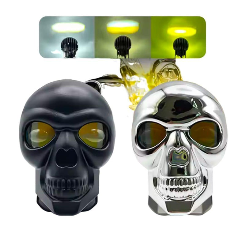Skull Fog Lights IP68 Waterproof Metal Motorcycle image 1 PanguDeals Pakistan