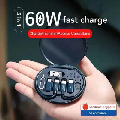 6-in-1 Wireless Charger & Card Holder Black image 1 PanguDeals Pakistan