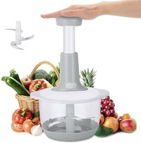 Manual Food Chopper 1.5L Gray ABS Kitchen Essential image 1 PanguDeals Pakistan
