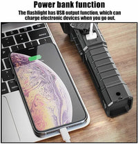 Rechargeable LED Torch Light Black 500mAh Camping Emergency image 2 PanguDeals Pakistan