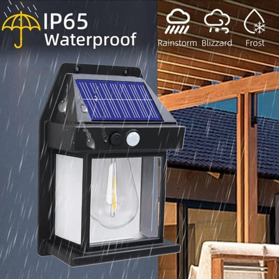 Motion Sensor Solar Lamp with IP65 Waterproof Golden Finish image 1 PanguDeals Pakistan