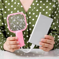 Portable Electric Mosquito Swatter Pink Black USB image 2 PanguDeals Pakistan