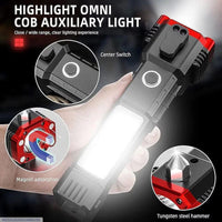 LED Rechargeable Torch Black ABS Fast Charge image 2 PanguDeals Pakistan