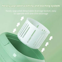 Portable Mini Washing Machine Green Silicone Foldable image 3 PanguDeals Pakistan