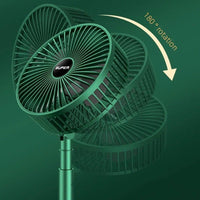 Mini Foldable Telescopic Fan Green 180° Rotation Portable Rechargeable image 3 PanguDeals Pakistan