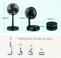 Mini Foldable Telescopic Fan Green 180° Rotation Portable Rechargeable image 4 PanguDeals Pakistan