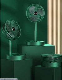 Mini Foldable Telescopic Fan Green 180° Rotation Portable Rechargeable image 5 PanguDeals Pakistan
