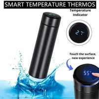Insulated Water Bottle Black Stainless Steel 58°C Display image 2 PanguDeals Pakistan