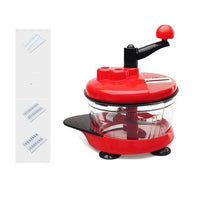 Manual Food Chopper Red Glass ABS Kitchen Tool image 4 PanguDeals Pakistan