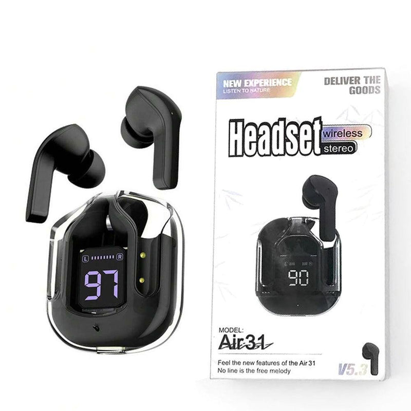Black Noise-Cancelling Earbuds Air34 with Fast Charge image 1 PanguDeals Pakistan