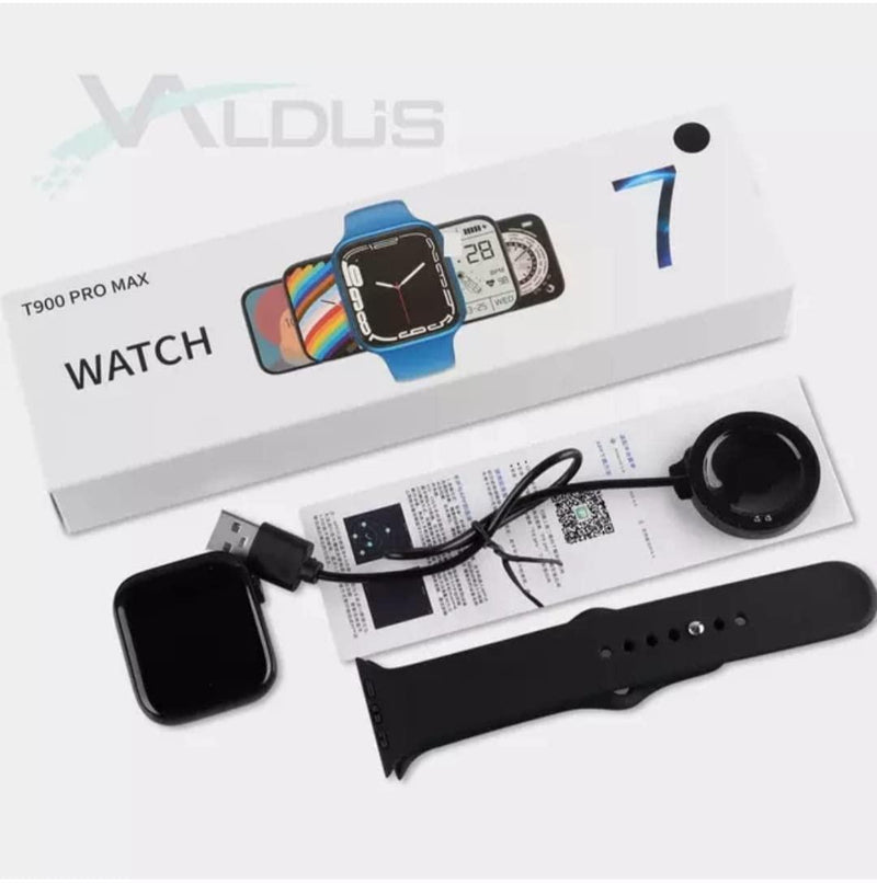 Smart Watch Black Silicone Band with Health Tracker image 1 PanguDeals Pakistan