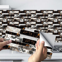 Modern Quartz Wall Tiles Black 100Pcs Waterproof Self Adhesive image 4 PanguDeals Pakistan