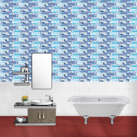 Blue Self-Adhesive Waterproof Wall Tile Stickers 150 Pcs image 2 PanguDeals Pakistan