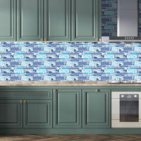 Blue Self-Adhesive Waterproof Wall Tile Stickers 150 Pcs image 5 PanguDeals Pakistan