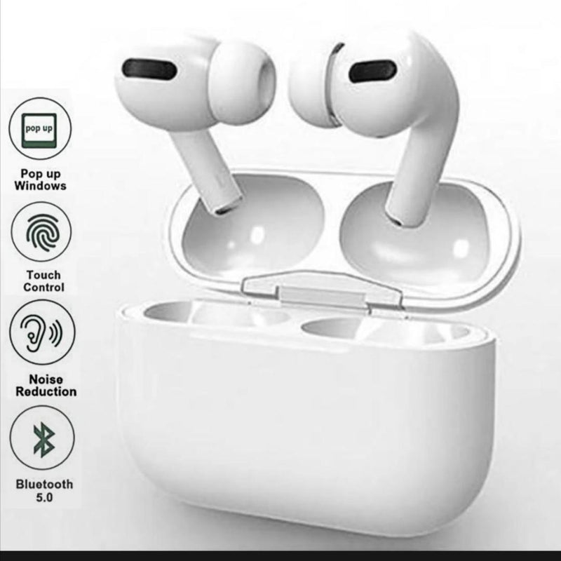 White Airpods with ANC & Fast Charge image 1 PanguDeals Pakistan
