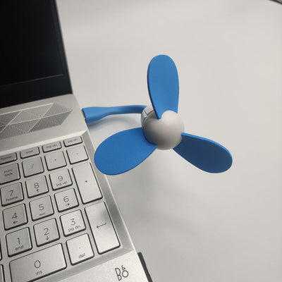 Blue Neck Fan with USB Power & EVA Blades image 1 PanguDeals Pakistan