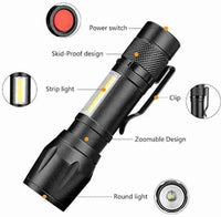 Rechargeable LED Torch Black USB Powered Camping Light image 2 PanguDeals Pakistan