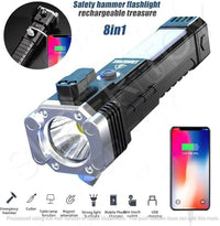 Rechargeable LED Torch Light Black 6" Type-C image 4 PanguDeals Pakistan