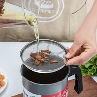 Stainless Steel Oil Strainer Pot Silver Grey image 2 PanguDeals Pakistan