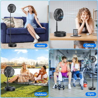 Portable Rechargeable Fan Green ABS 10W image 2 PanguDeals Pakistan