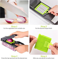Green ABS Vegetable Cutter 1 Pc Kitchen Tool image 3 PanguDeals Pakistan