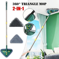 360-Degree Triangle Twister Mop Stainless Steel Blue image 2 PanguDeals Pakistan
