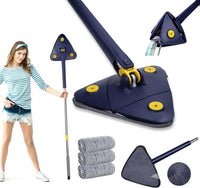 360-Degree Triangle Twister Mop Stainless Steel Blue image 3 PanguDeals Pakistan