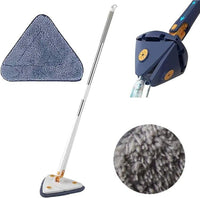 360-Degree Triangle Twister Mop Stainless Steel Blue image 4 PanguDeals Pakistan