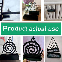 Mosquito Coil Stand Black Metal Triangular Deep Groove image 2 PanguDeals Pakistan
