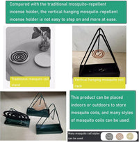 Mosquito Coil Stand Black Metal Triangular Deep Groove image 5 PanguDeals Pakistan