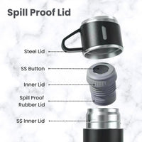 Black Stainless Steel Vacuum Flask Set for Hot Cold Drinks image 3 PanguDeals Pakistan